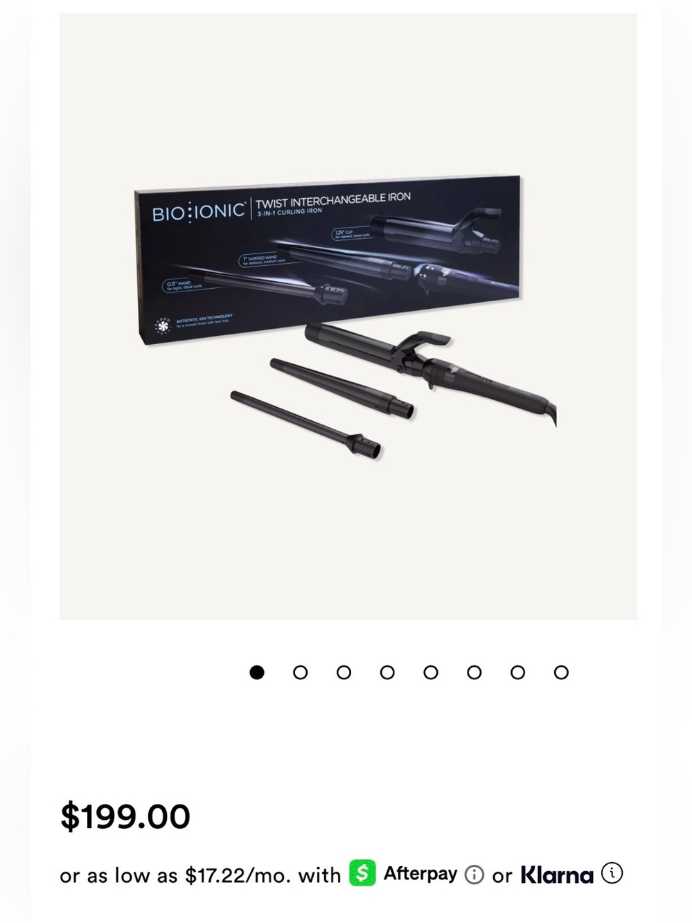 Bio Ionic Twist Interchangeable 3-in-1 Curling Iron - Black